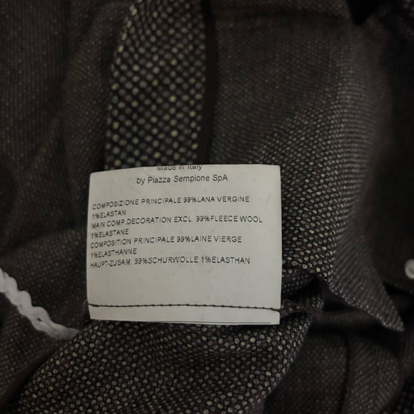 Piazza Sempione Brown Wool Tweed Dress Pants - Picture 6 of 6